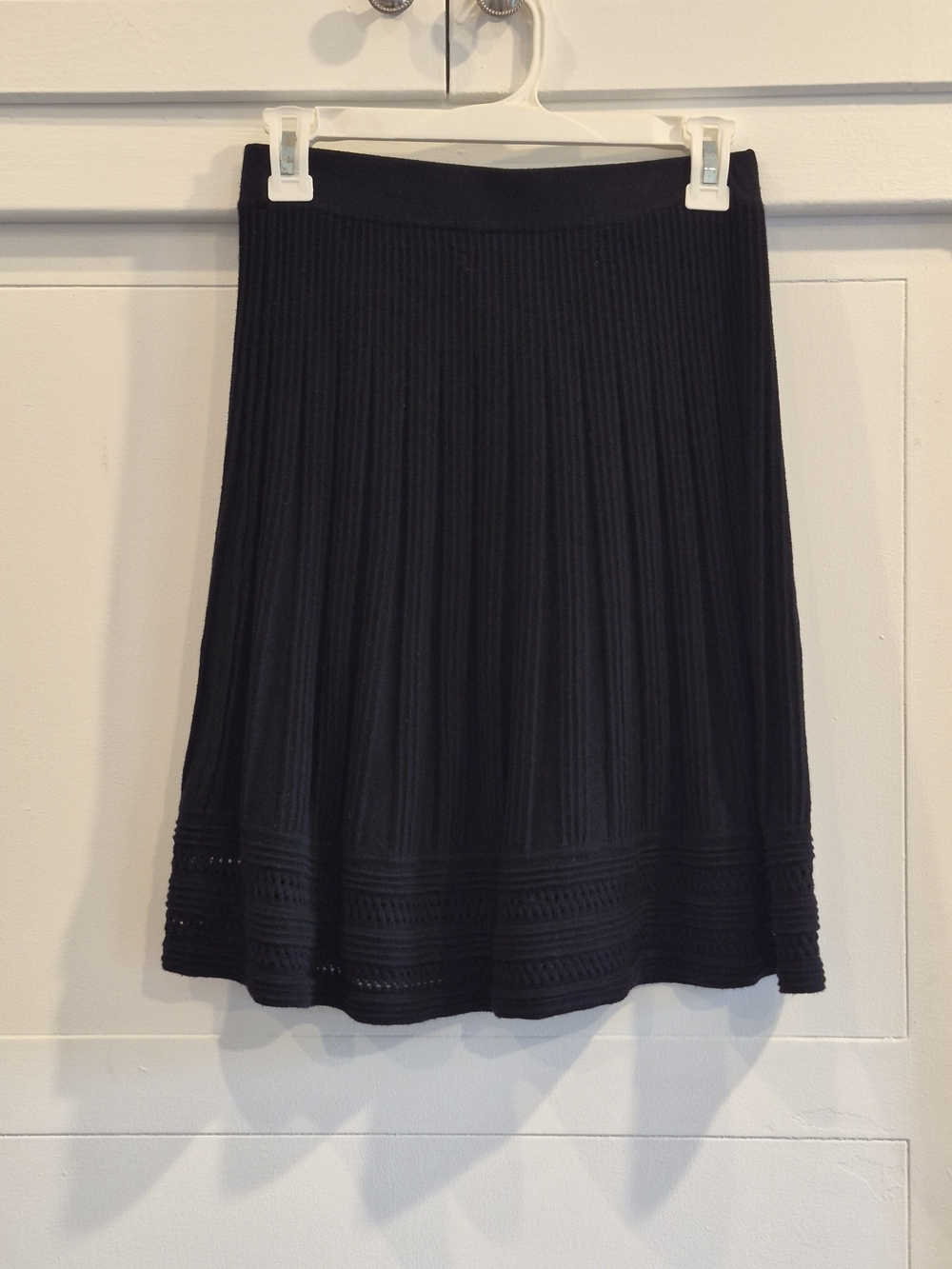 Max Studio Black Midi Knit A-Line Skirt - Women